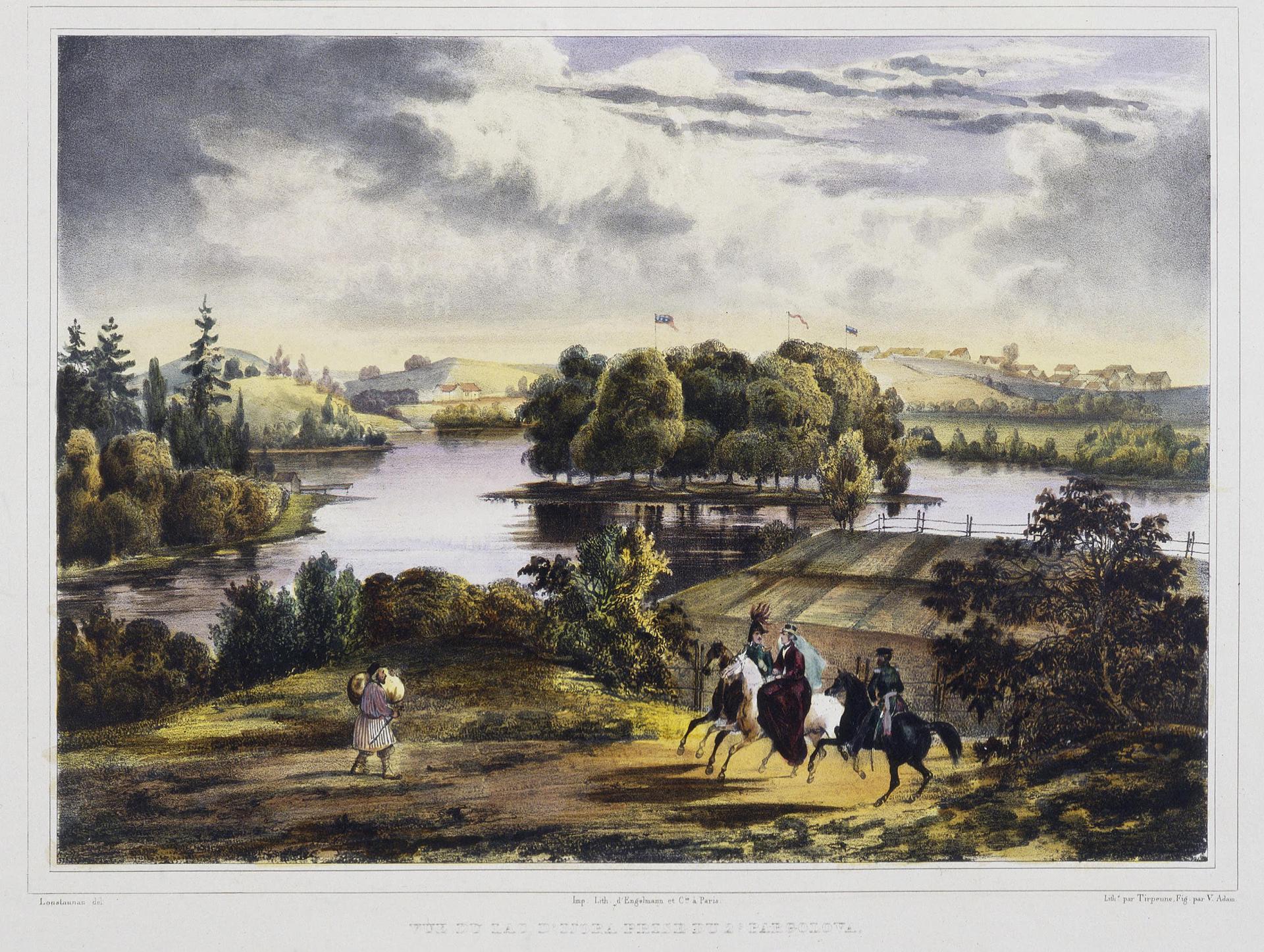 Адам Тирпенне. "Вид на деревню Ижора". 1833.
