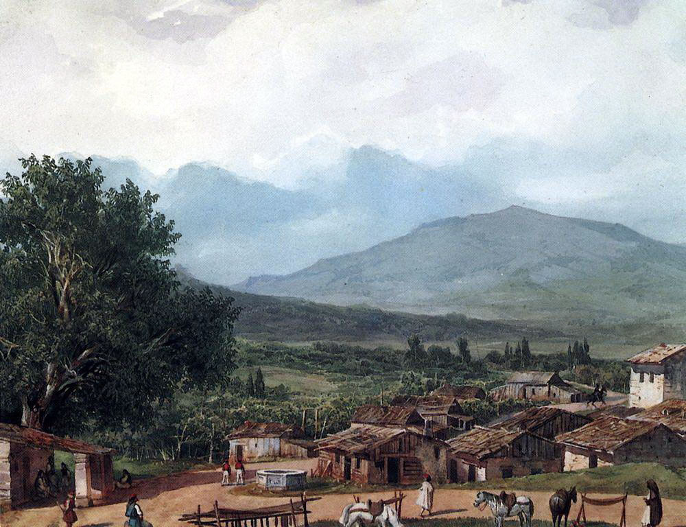 Карл Брюллов. Деревня св. Рокка близ города Корфу. 1835.