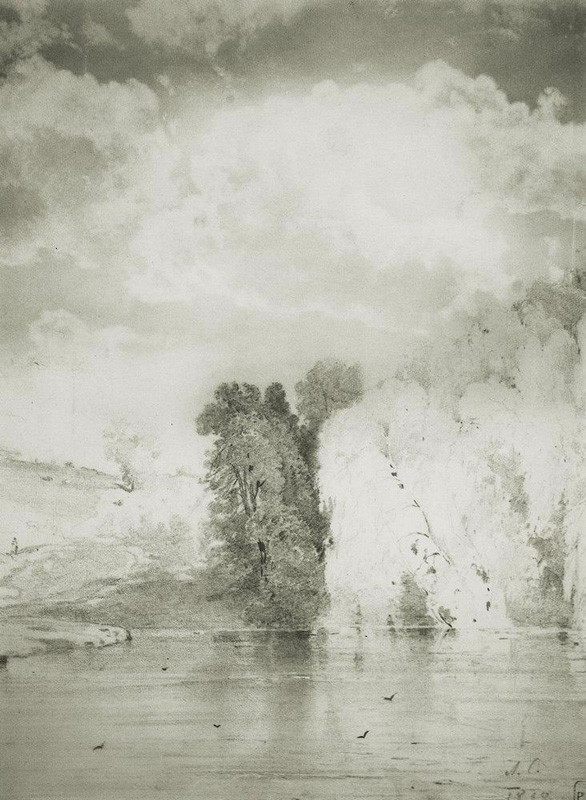 Алексей Кондратьевич Саврасов. "Деревья у озера". 1868.