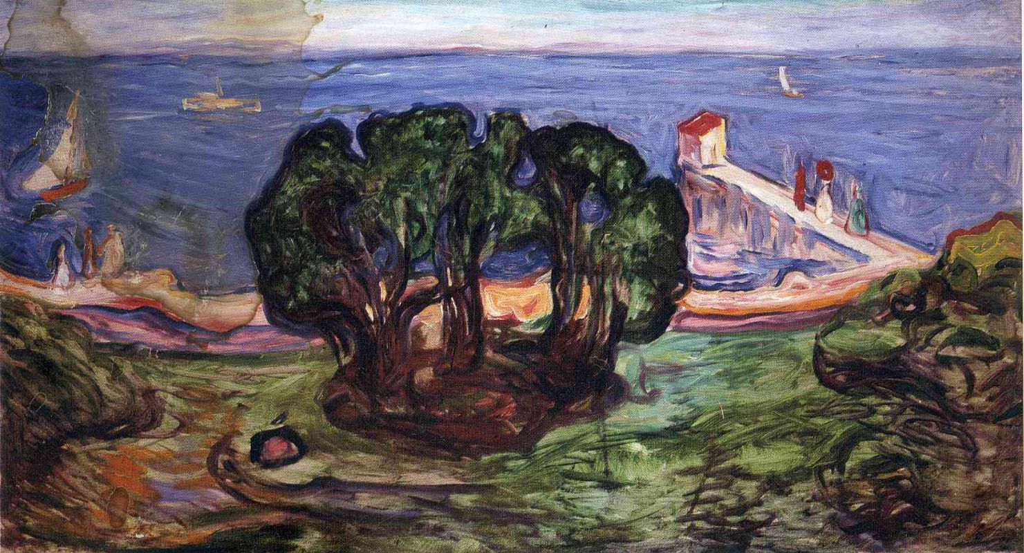 Эдвард Мунк. "Деревья на берегу". 1904. Музей Мунка, Осло.
