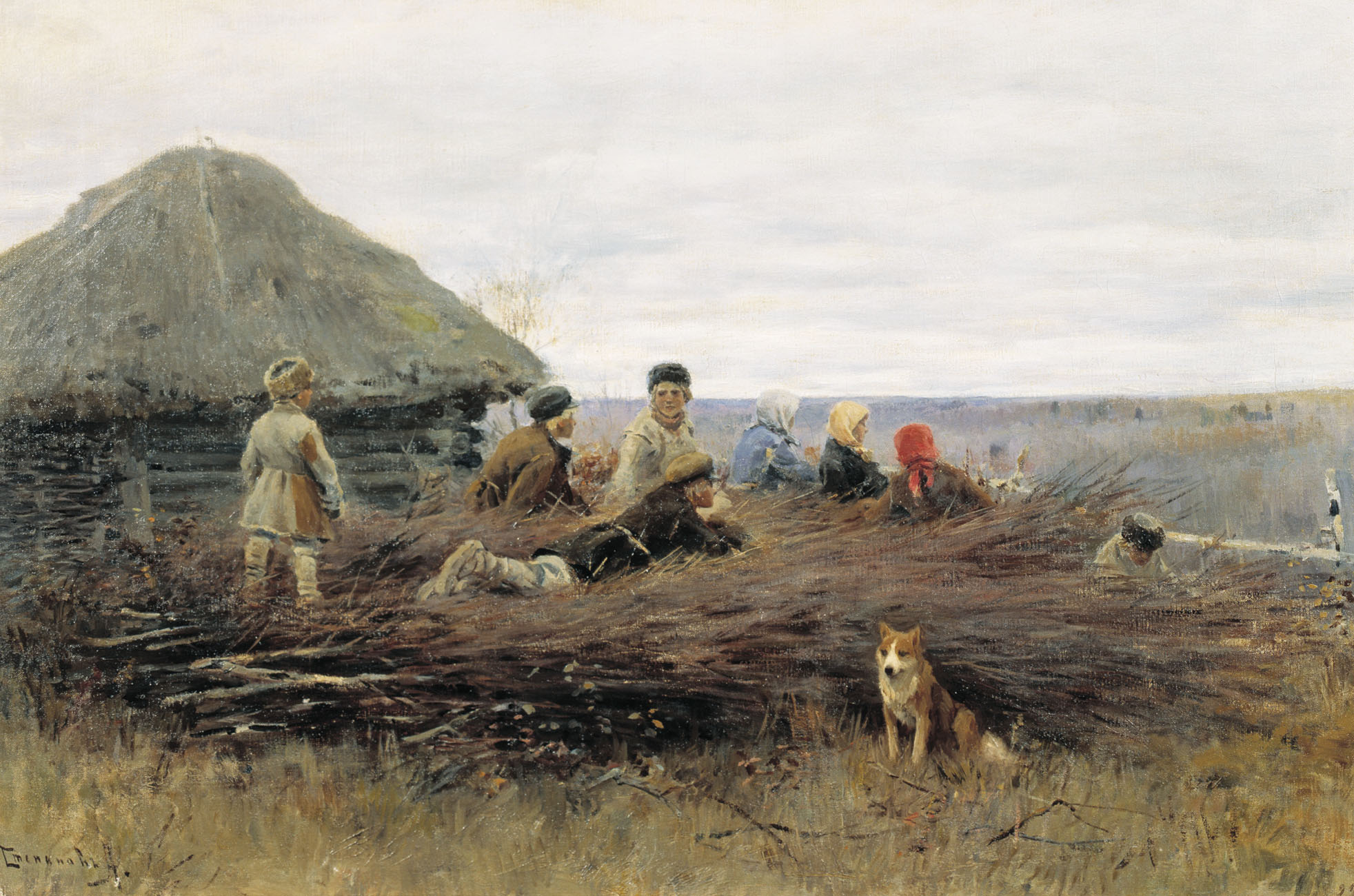 Алексей Степанов. Дети на хворосте. 1899.