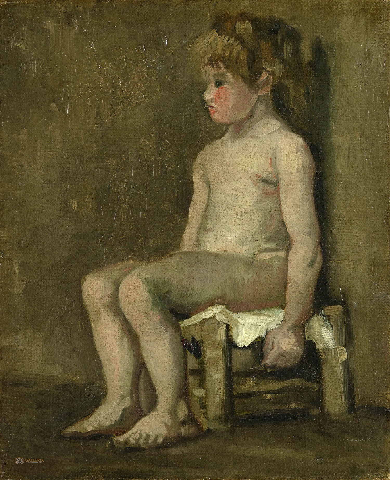 Винсент Ван Гог. "Девочка, сидящая голышом". 1886. Музей Ван Гога, Амстердам. 