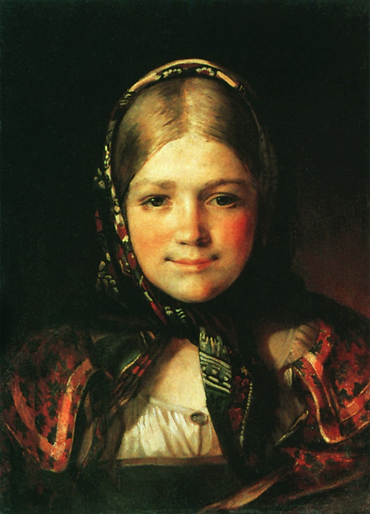 Василий Максимов. Крестьянская девочка. 1865.