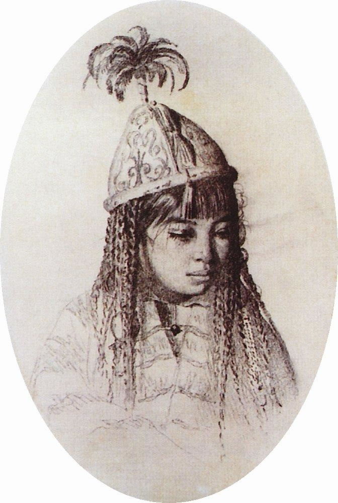 Василий Верещагин. Киргизская девушка.