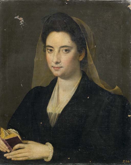 Scipione Pulzone/ Ritratto di dama con libro (Лукреция Ченчи). 1591.