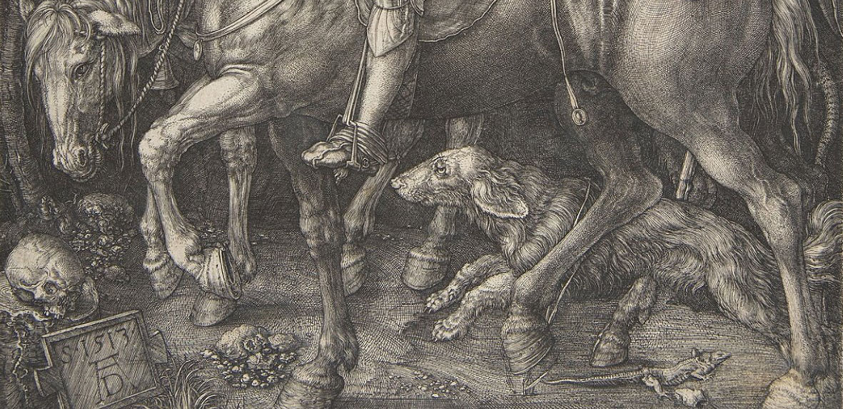 Альбрехт. Дюрер. "Рыцарь, смерть и дьявол". 1513.