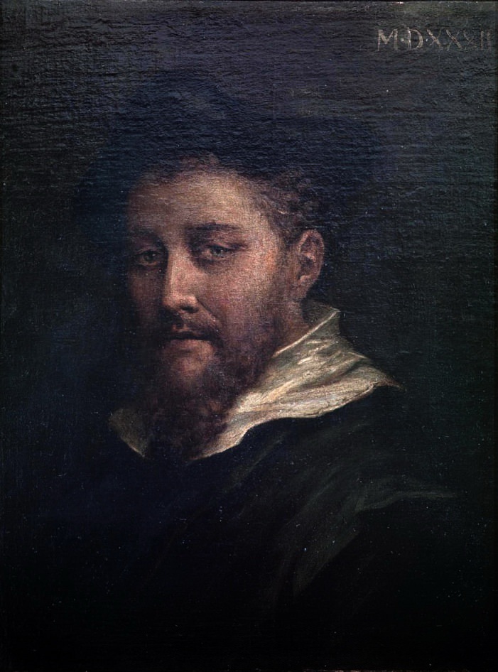 Корреджо (Антонио Аллегри). Предположительно, автопортрет. 1532. Галерея Уффици, Флоренция.
