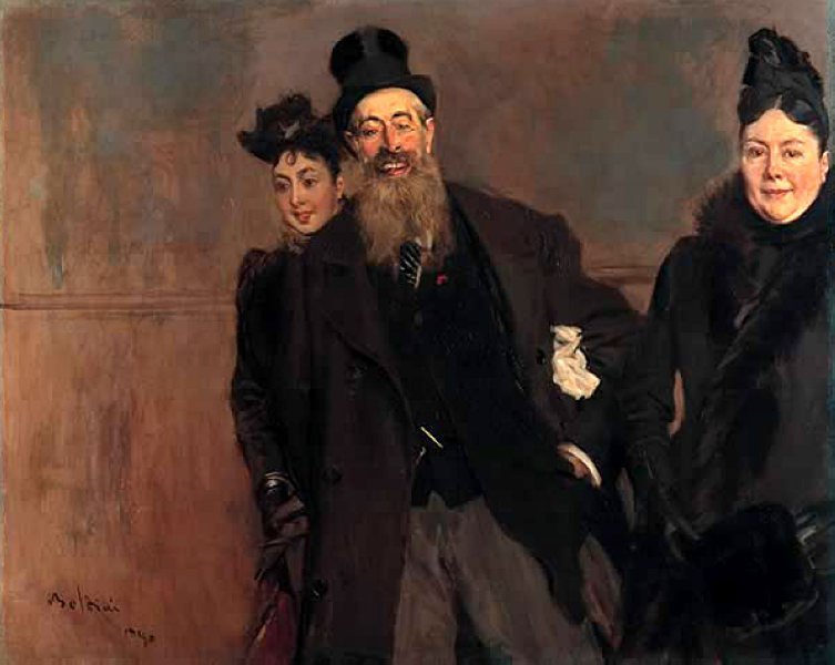 Джованни Больдини. "Джон Льюис Браун с женой и дочерью". 1890.