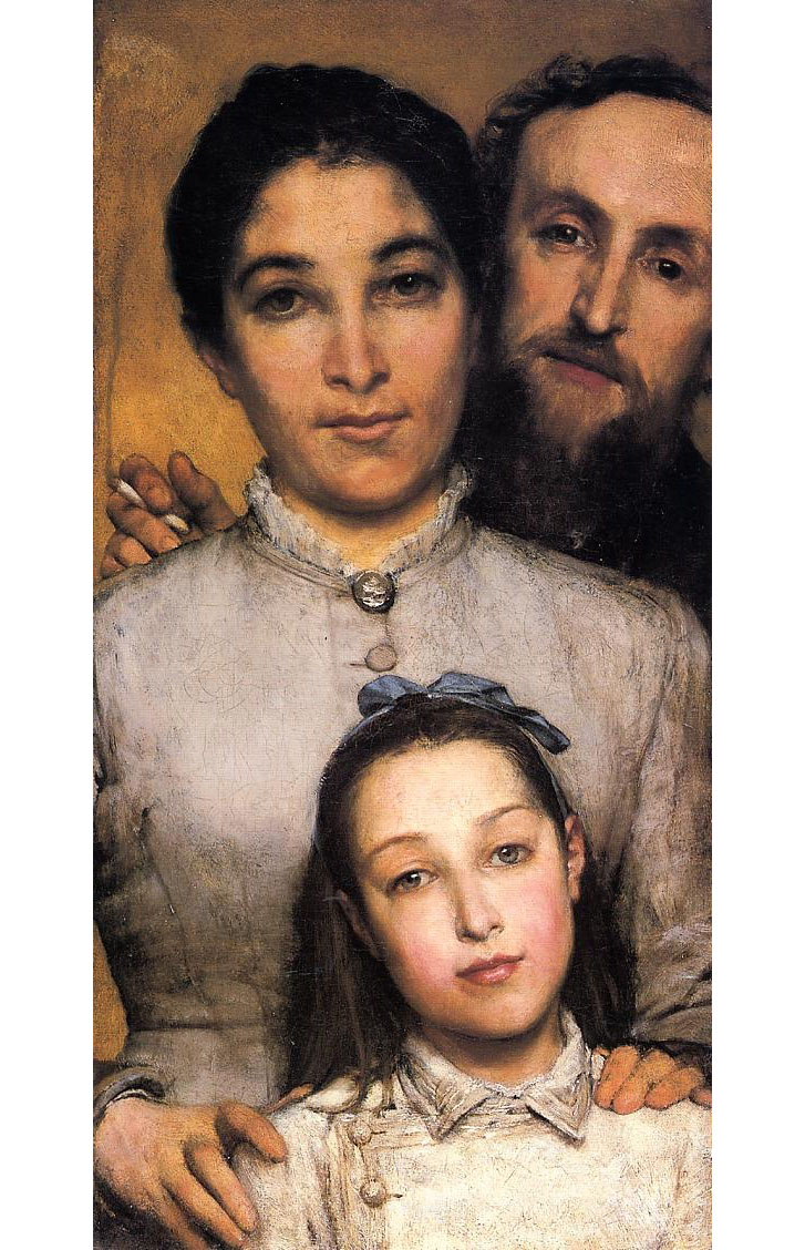 Лоуренс Альма-Тадема. "Портрет Жюля далу, с женой и дочерью". 1876. Музей д'Орсэ, Париж.