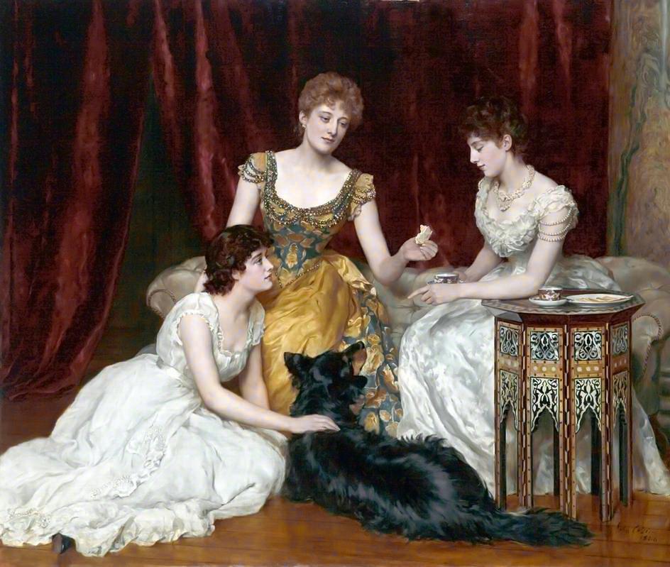 Джон Кольер. "Три дочери Уильяма Рида". 1886. Художественная галерея и музей Уильямсон, Беренхед.