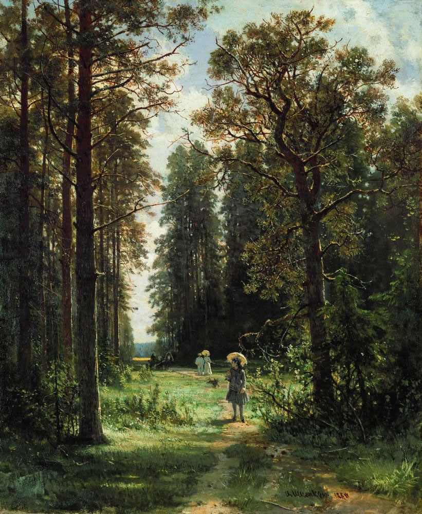 Иван Иванович Шишкин. "Дорожка в лесу" 1880.