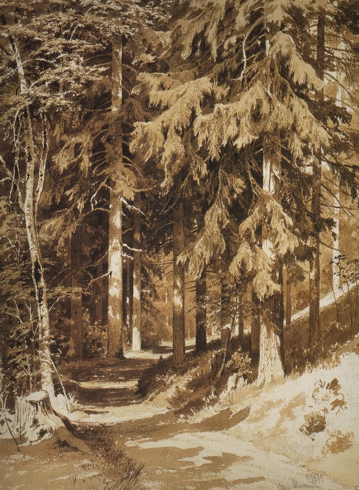 Иван Иванович Шишкин. "Дорожка в лесу". 1891.
