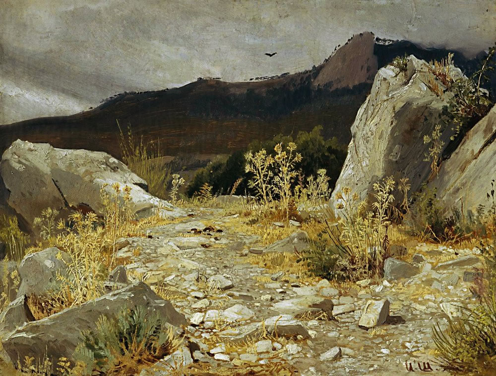 Иван Иванович Шишкин. "Горная дорожка. Крым". 1879.