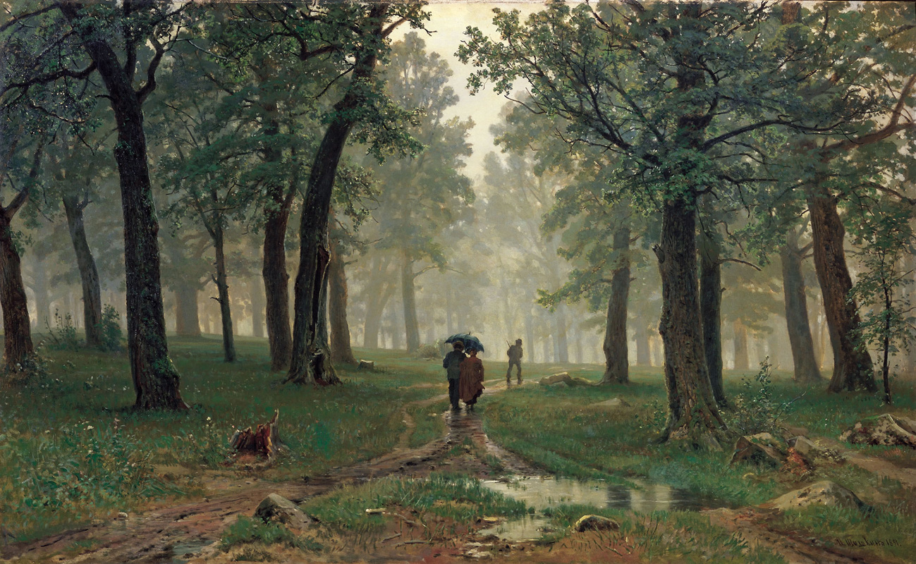 Иван Иванович Шишкин. "Дождь в дубовом лесу". 1891.