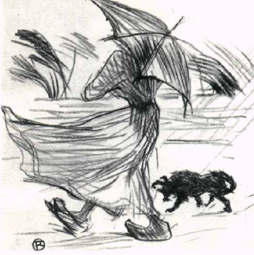 Анри де Тулуз-Лотрек. "Что говорит дождик". 1895.