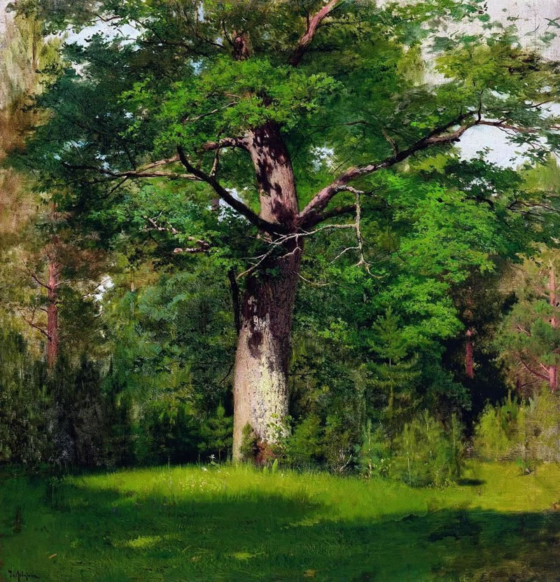 Исаак Ильич Левитан. "Дуб". 1880.