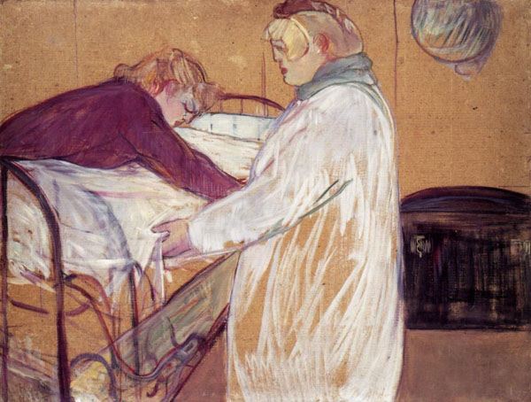 Анри де Тулуз-Лотрек. Две женщины, заправляющие постель. 1891.