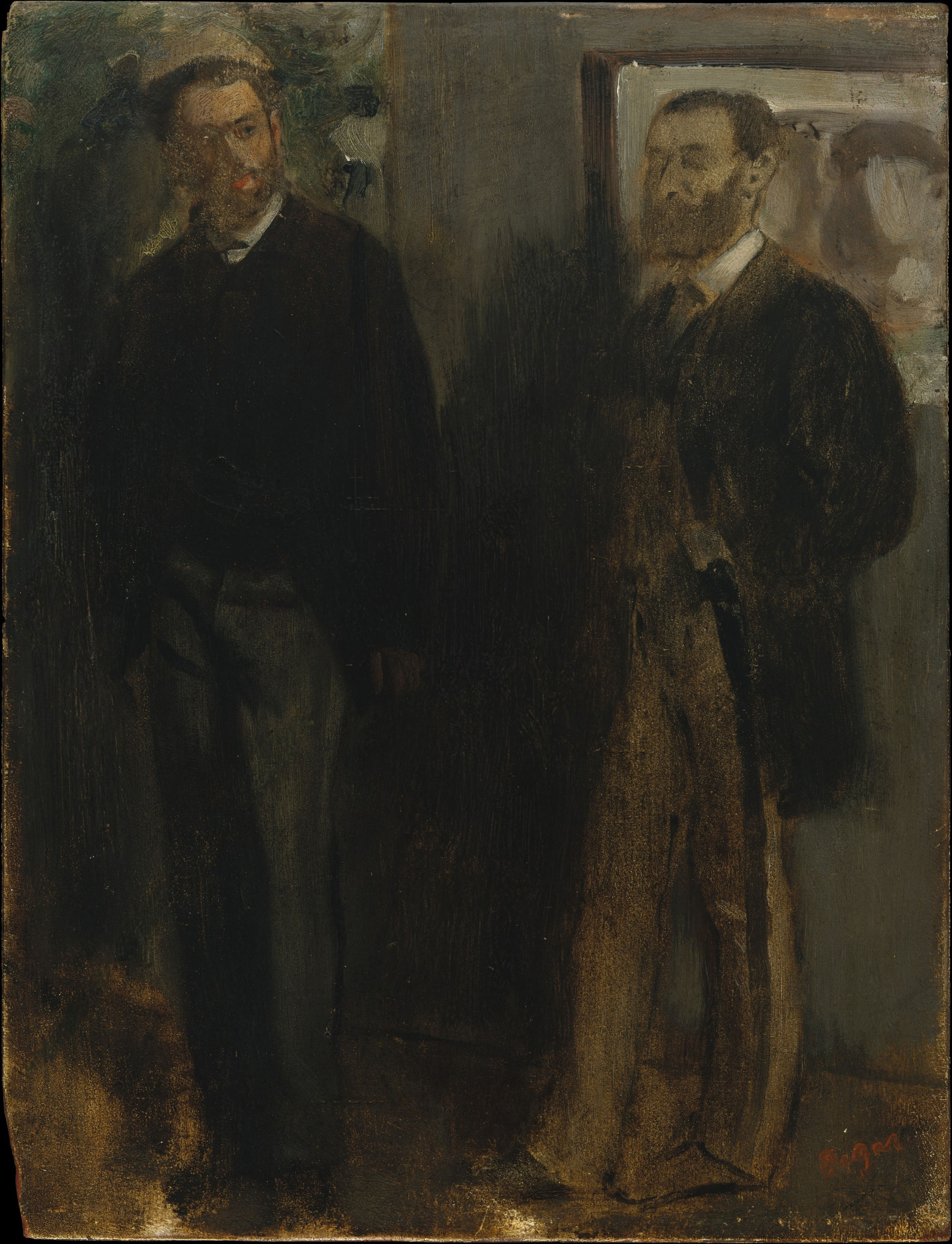 Эдгар Дега. "Двое мужчин". Около 1865-1869.