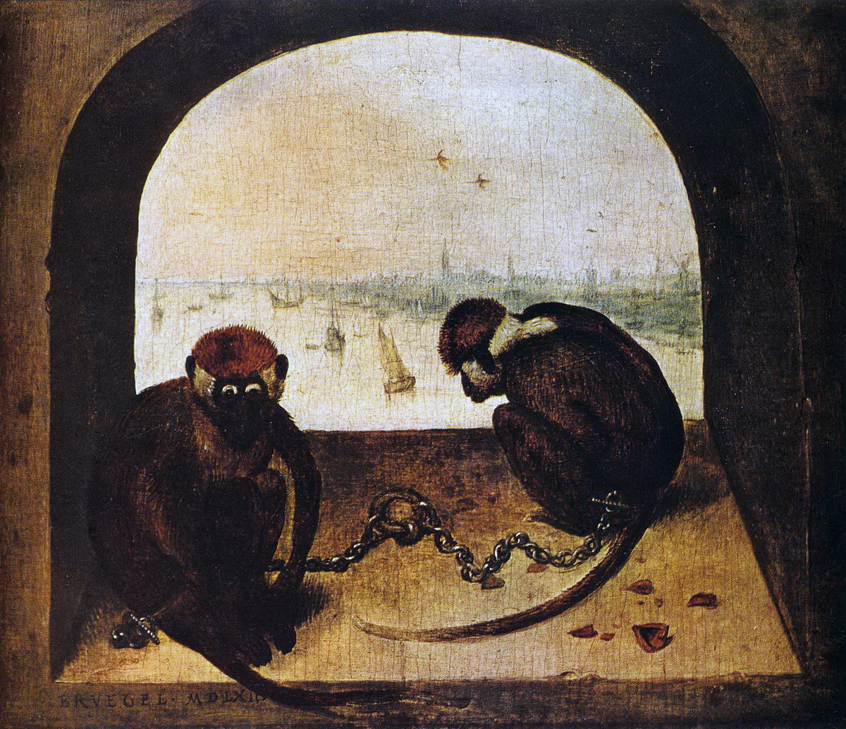 Питер Брейгель Старший. "Две обезьяны". 1562.