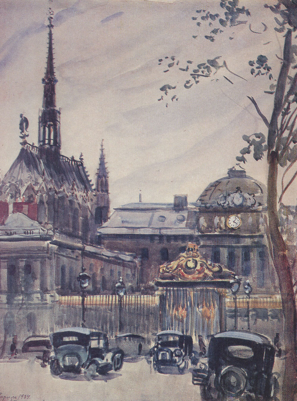 Александр Михайлович Герасимов. "Париж. Дворец правосудия". 1934.
