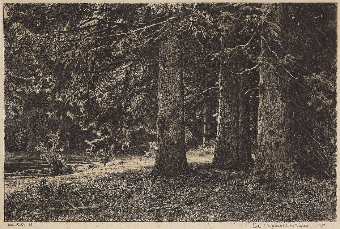 Иван Шишкин. Ели (Ели в Шуваловском парке). 1886.