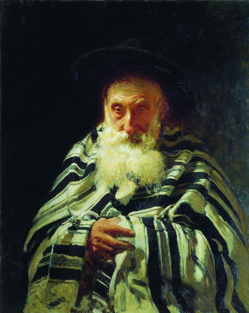 Илья Ефимович Репин. "Еврей на молитве". 1875.
