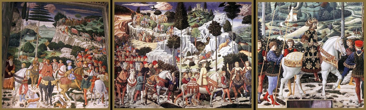 Беноццо Гоццоли. "Шествие волхвов". 1459-1462.
