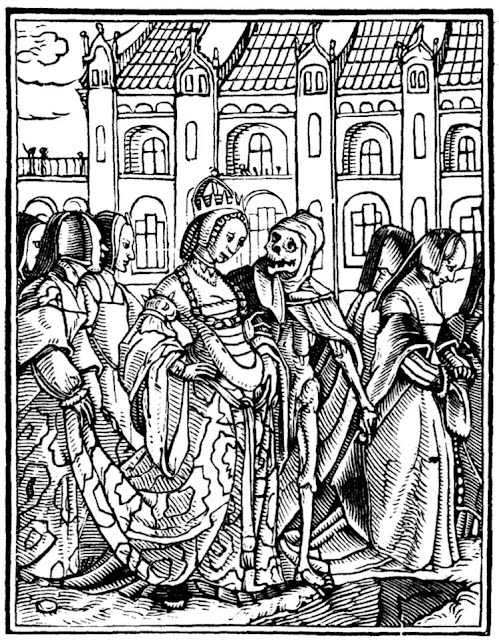 Ганс Гольбейн Младший. "Императрица". Серия "Пляска смерти". 1526.