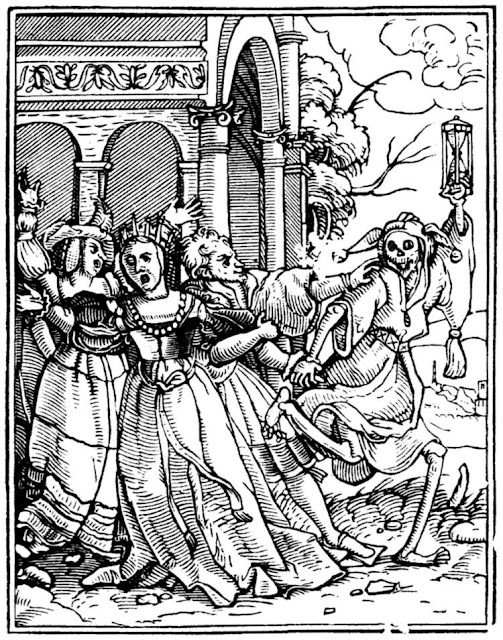 Ганс Гольбейн Младший. "Королева". Серия "Пляска смерти". 1526.