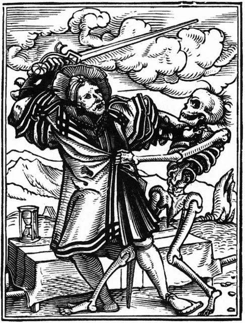 Ганс Гольбейн Младший. "Дворянин". Серия "Пляска смерти". 1526.