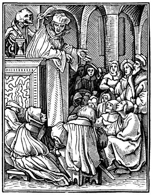 Ганс Гольбейн Младший. "Проповедник". Серия "Пляска смерти". 1526.