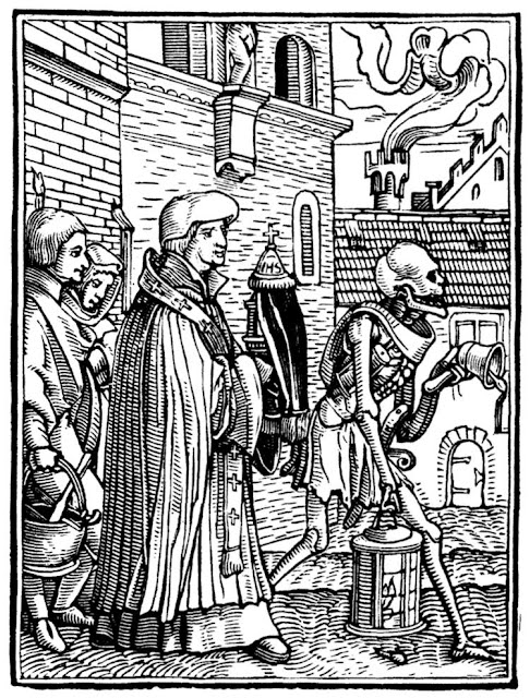 Ганс Гольбейн Младший. "Священник". Серия "Пляска смерти". 1526.