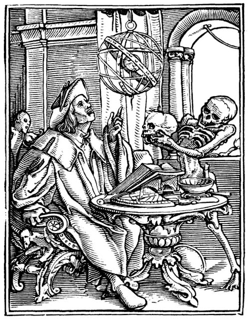 Ганс Гольбейн Младший. "Астролог". Серия "Пляска смерти". 1526.