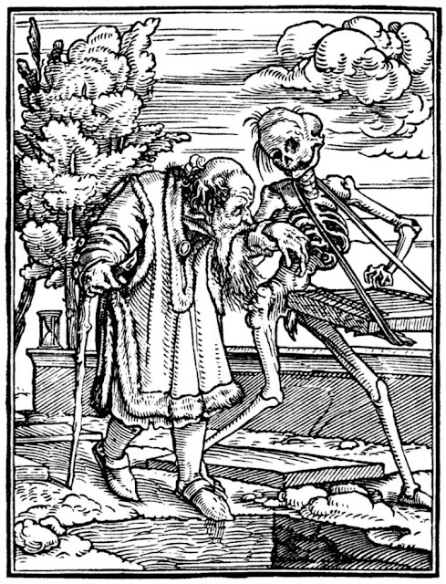 Ганс Гольбейн Младший. "Старик". Серия "Пляска смерти". 1526.