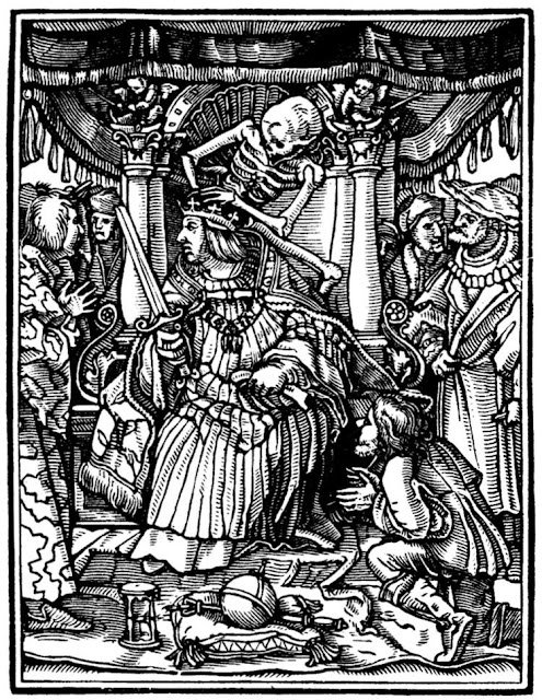Ганс Гольбейн Младший. "Император". Серия "Пляска смерти". 1526.