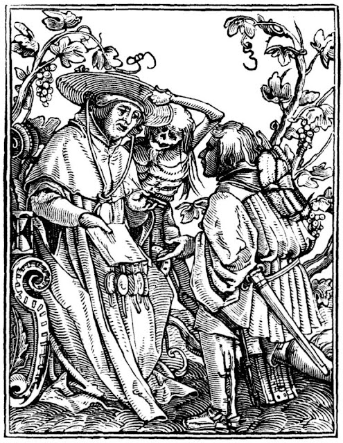Ганс Гольбейн Младший. "Кардинал". Серия "Пляска смерти". 1526.