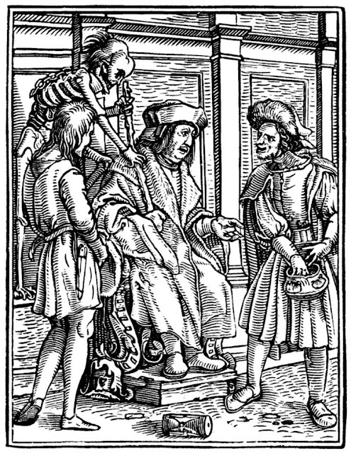 Ганс Гольбейн Младший. "Судья". Серия "Пляска смерти". 1526.