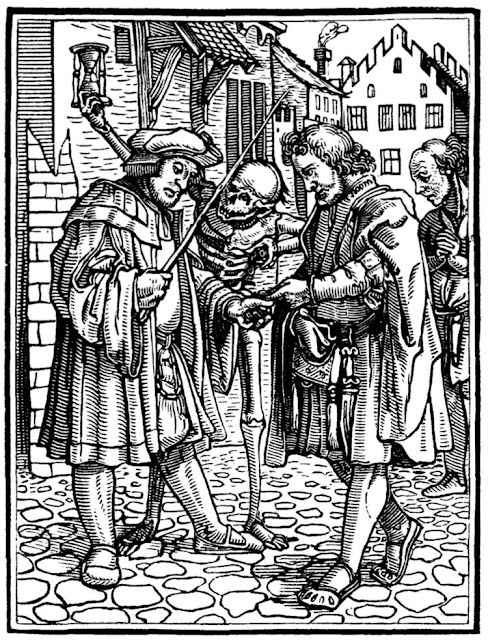 Ганс Гольбейн Младший. "Адвокат". Серия "Пляска смерти". 1526.