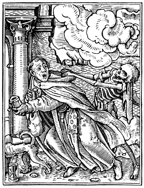 Ганс Гольбейн Младший. "Монах". Серия "Пляска смерти". 1526.