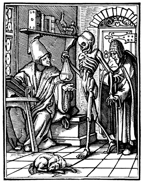 Ганс Гольбейн Младший. "Врач". Серия "Пляска смерти". 1526.
