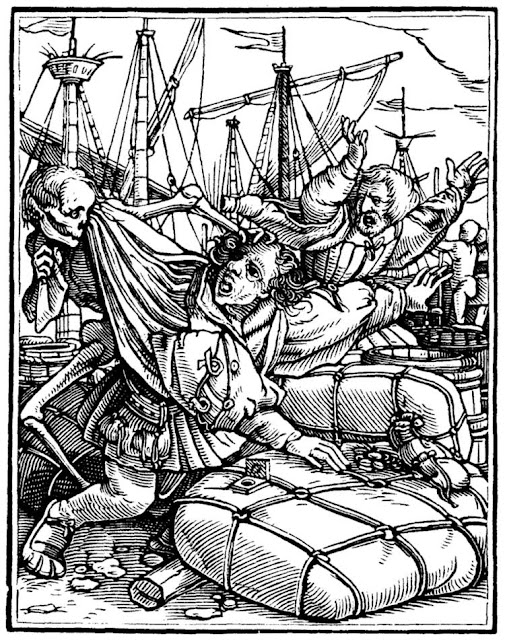 Ганс Гольбейн Младший. "Торговец". Серия "Пляска смерти". 1526.