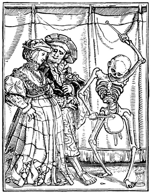 Ганс Гольбейн Младший. "Молодожёны". Серия "Пляска смерти". 1526.