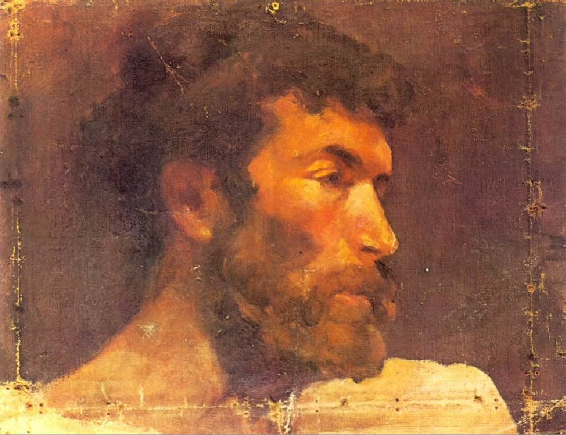 Пабло Пикассо. "Голова бородатого мужчины". 1896.