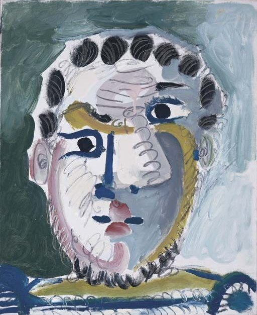 Пабло Пикассо. "Голова бородатого мужчины". 1965.
