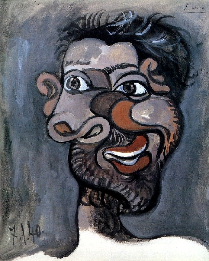 Пабло Пикассо. "Голова бородатого мужчины". 7.01.1940.