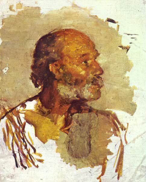 Пабло Пикассо. "Голова лысого мужчины". 1895.