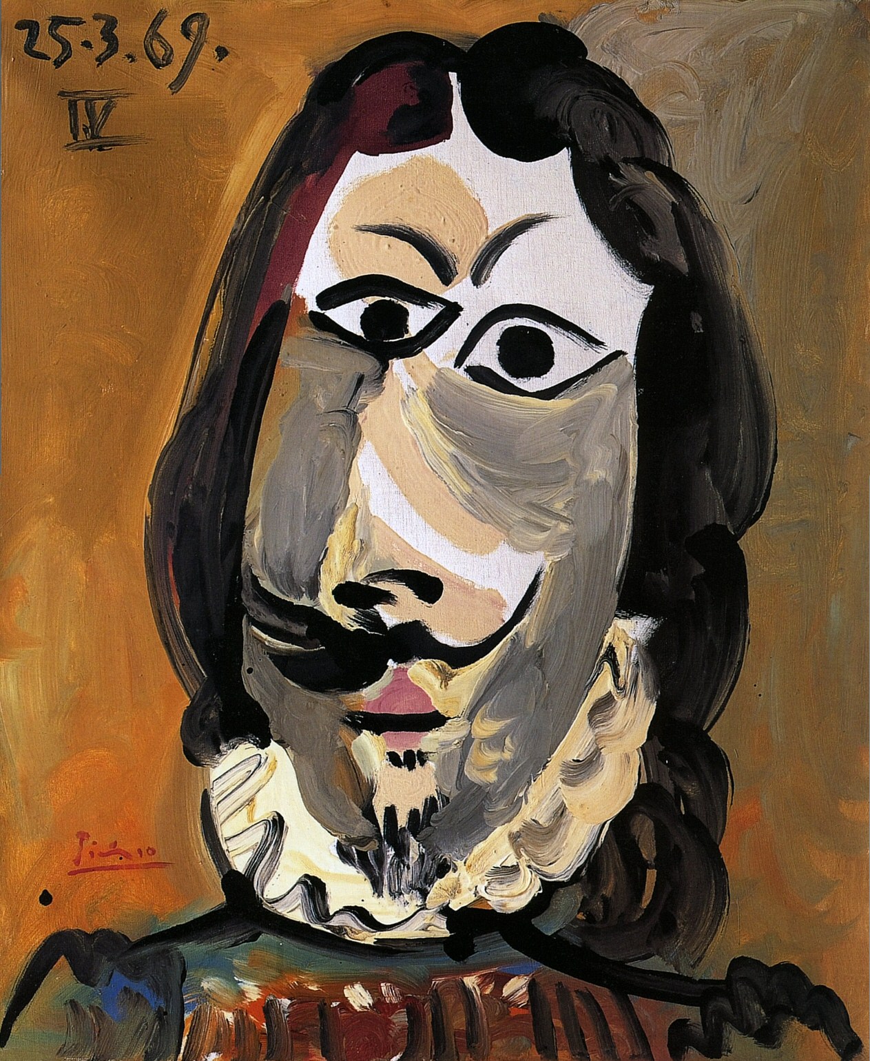 Пабло Пикассо. "Голова мужчины". 25.03.1969.