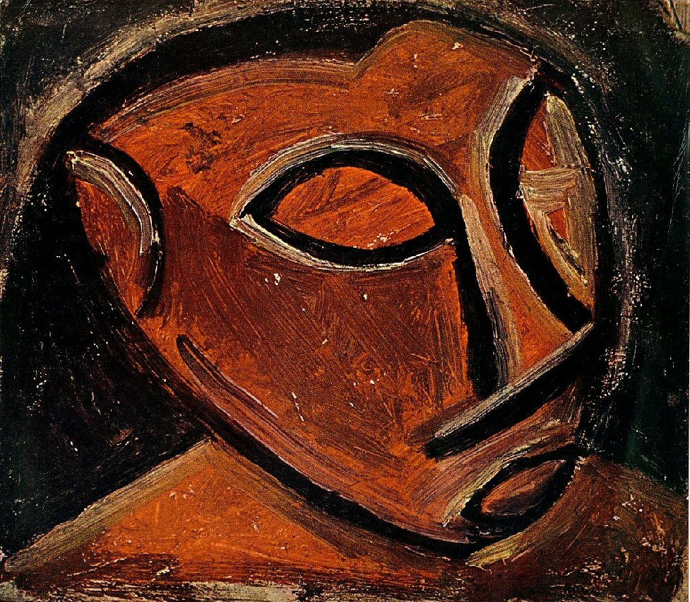 Пабло Пикассо. "Голова мужчины". 1907.