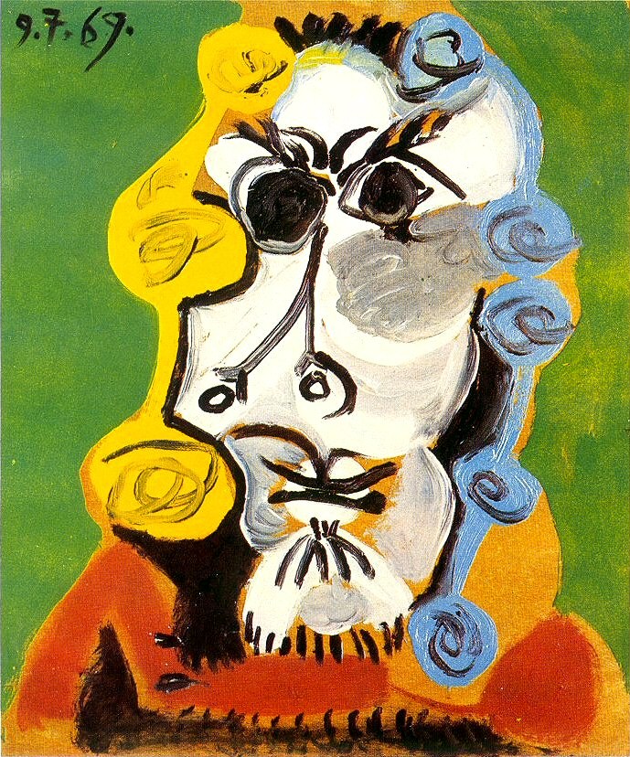 Пабло Пикассо. "Голова мужчины". 09.07.1969.