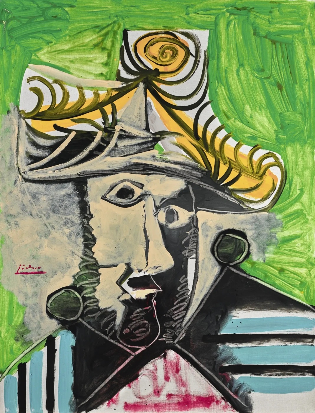 Пабло Пикассо. "Голова мужчины". 1969. Частная коллекция.